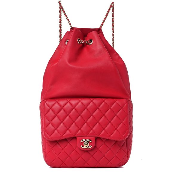 CHANEL | Bags | Chanel Lambskin Quilted Large In Seoul Backpack Red |